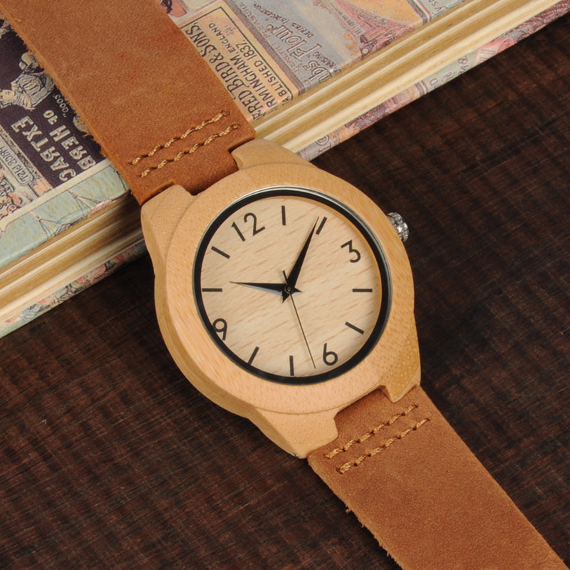 Bamboo Watch Leather Belt