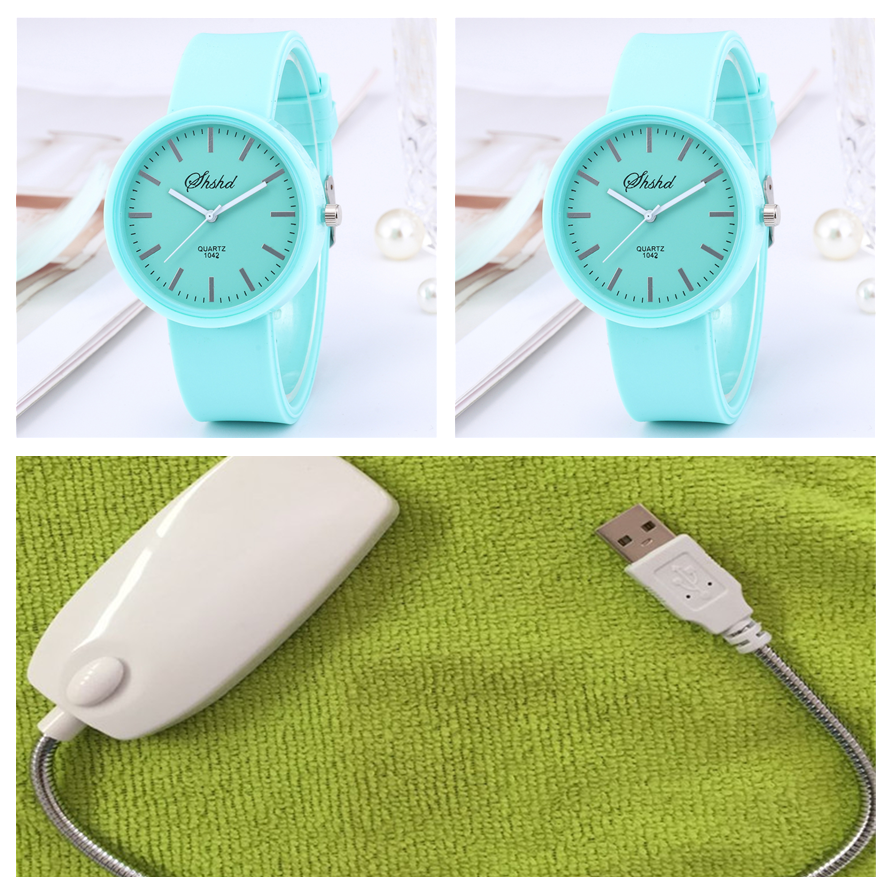 Girls Casual Candy Color Jelly Watch Students