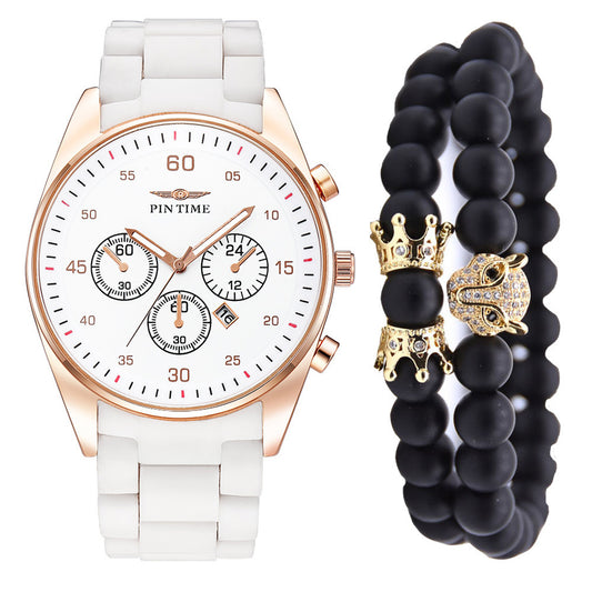 Fashion Silicone Chronograph Quartz Watch Bracelet