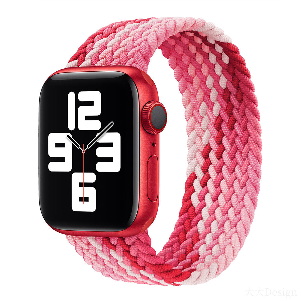 Watch Strap Elastic Nylon Strap Rainbow Braid