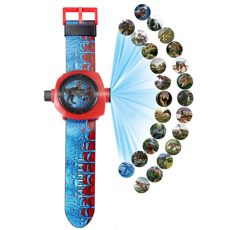 Cartoon Electronic Watch 3D Dinosaur 24 Picture Projection Watch
