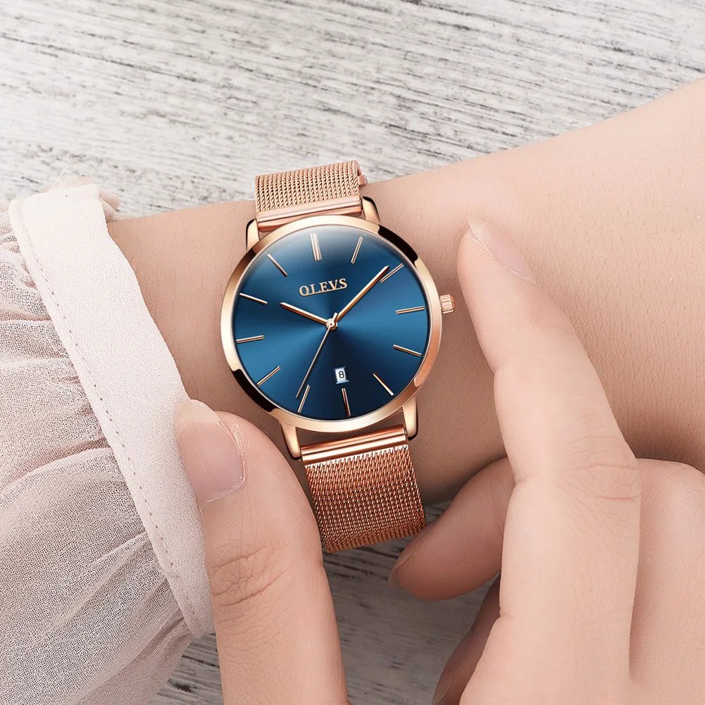 OLEVS Watches For Women Quartz Waterproof Watch Luxury