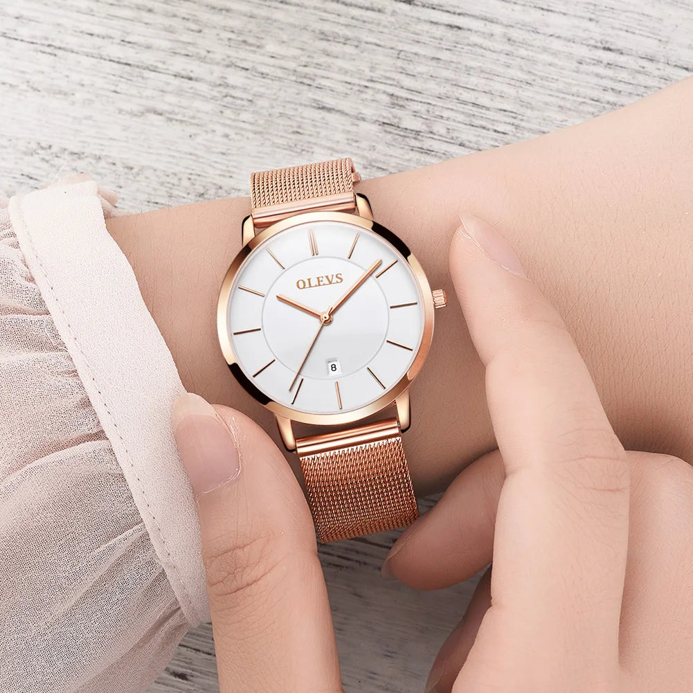 OLEVS Watches For Women Quartz Waterproof Watch Luxury