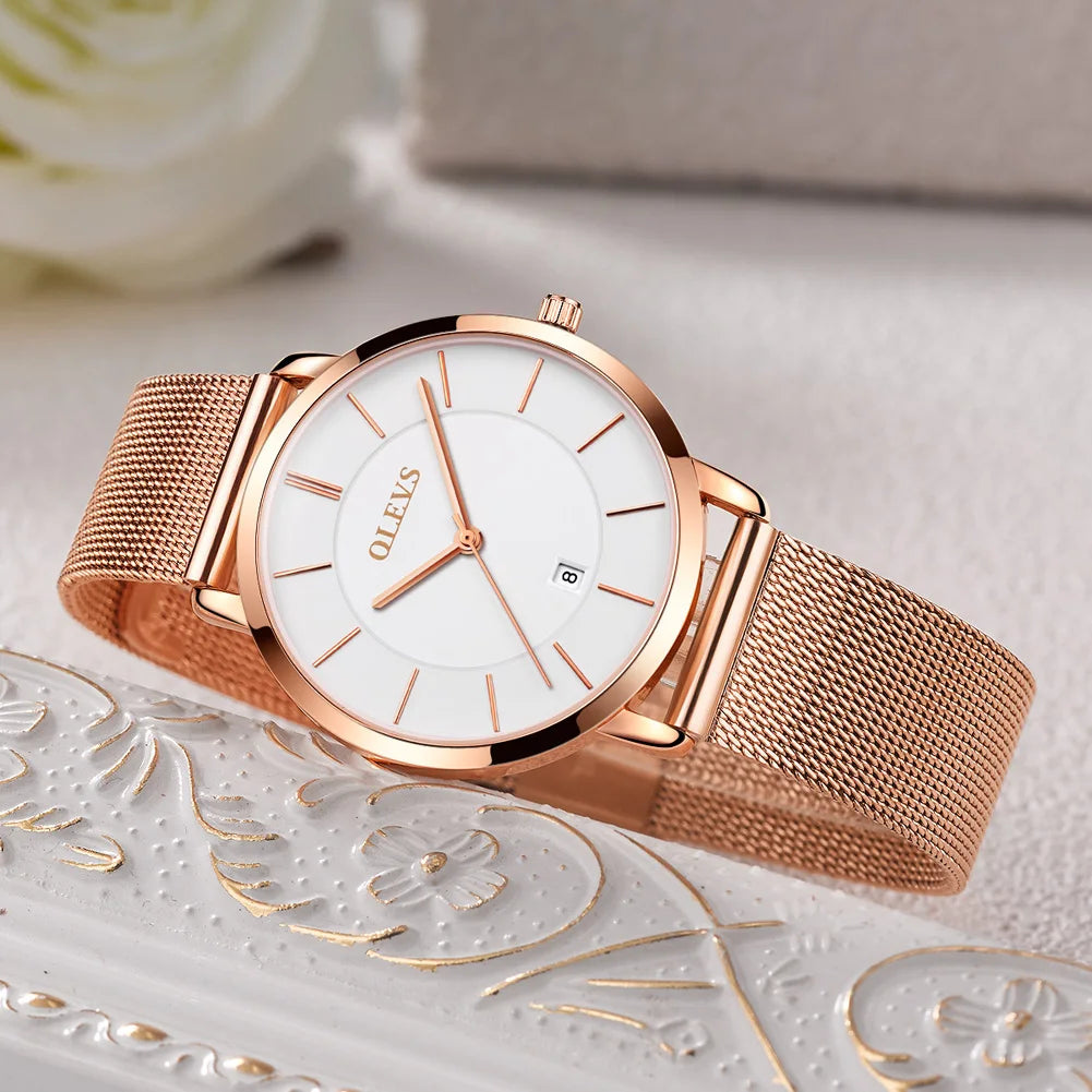 OLEVS Watches For Women Quartz Waterproof Watch Luxury