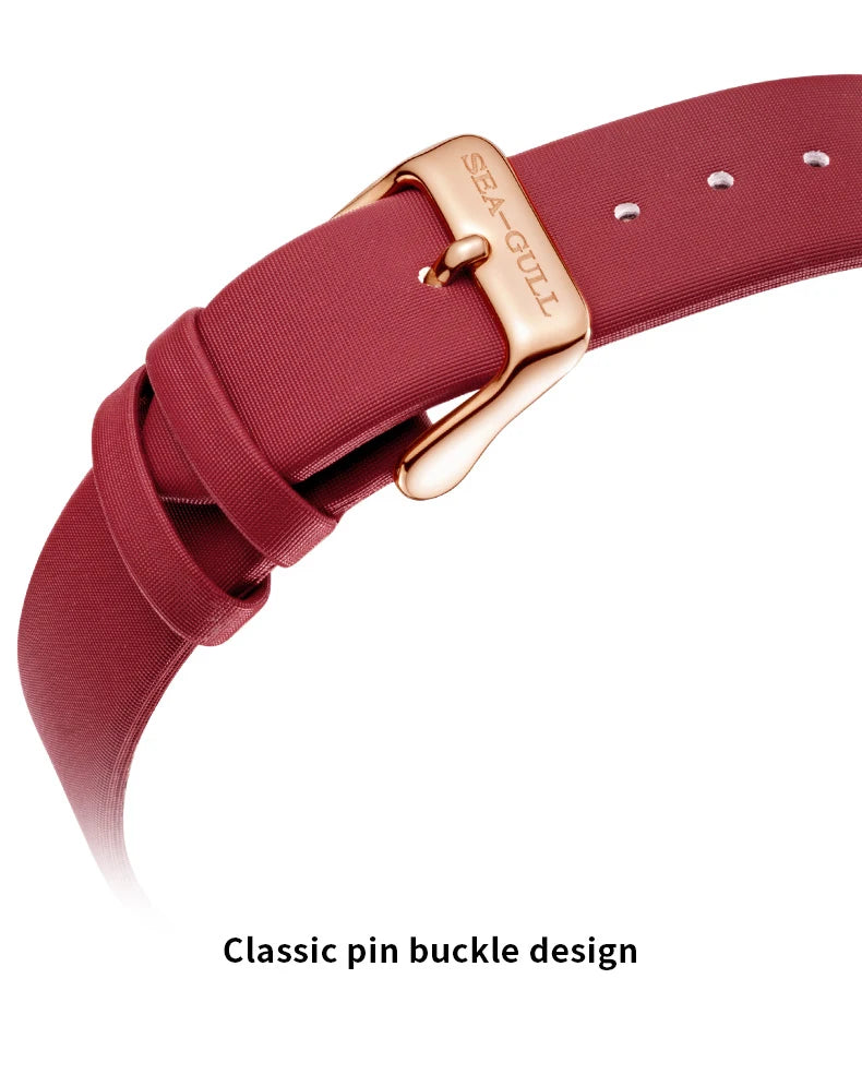 Fashion Women's Watch Leather Strap Waterproof Skeleton Automatic