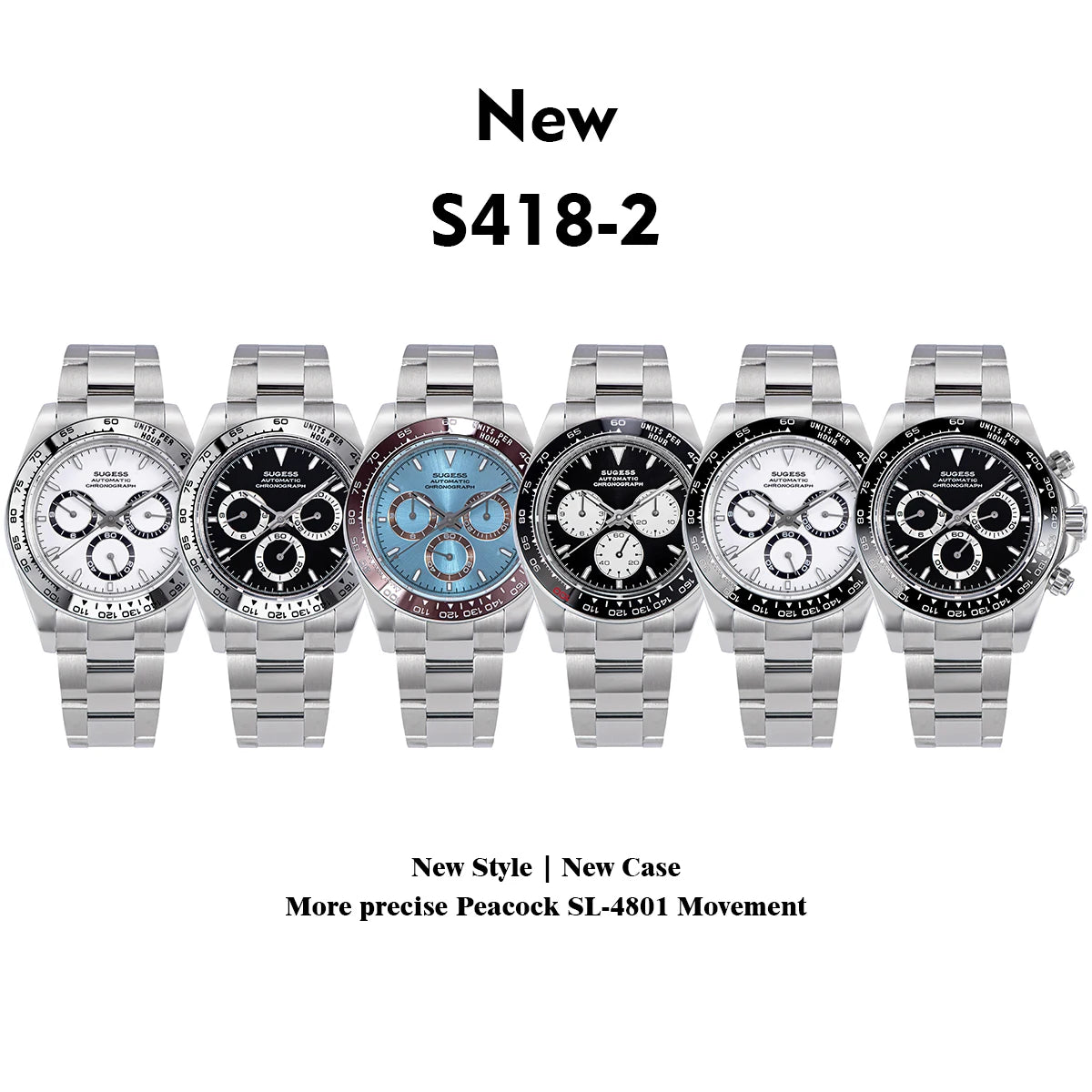 Diving Men Watch Panda Automatic Mechanical Chronograph