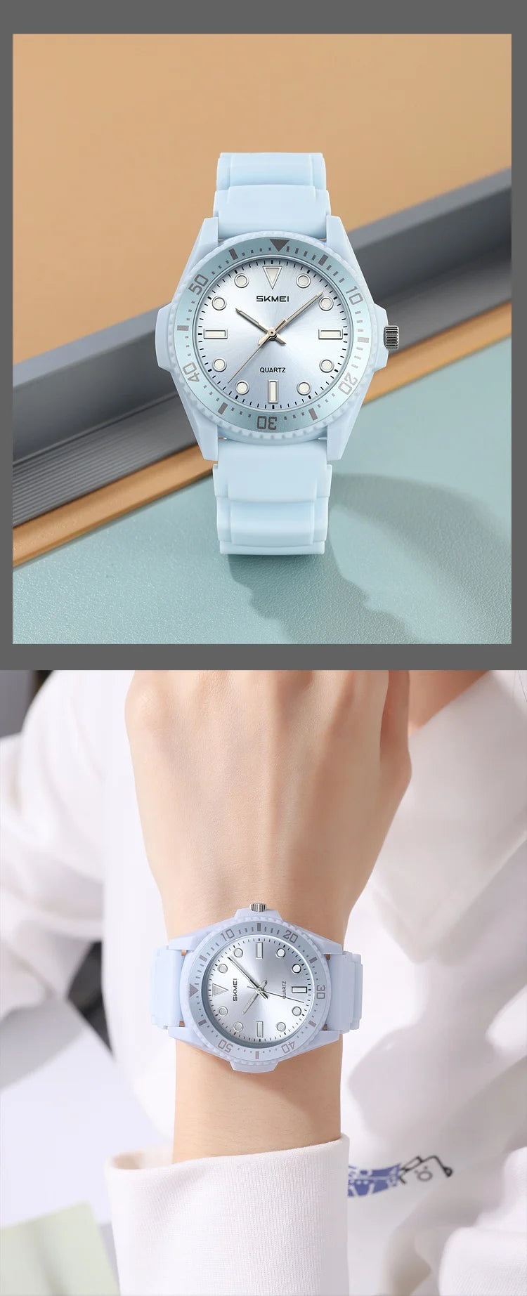 SKMEI 2622 Fashion Quartz Wristwatch 50M Waterproof Kid Watch
