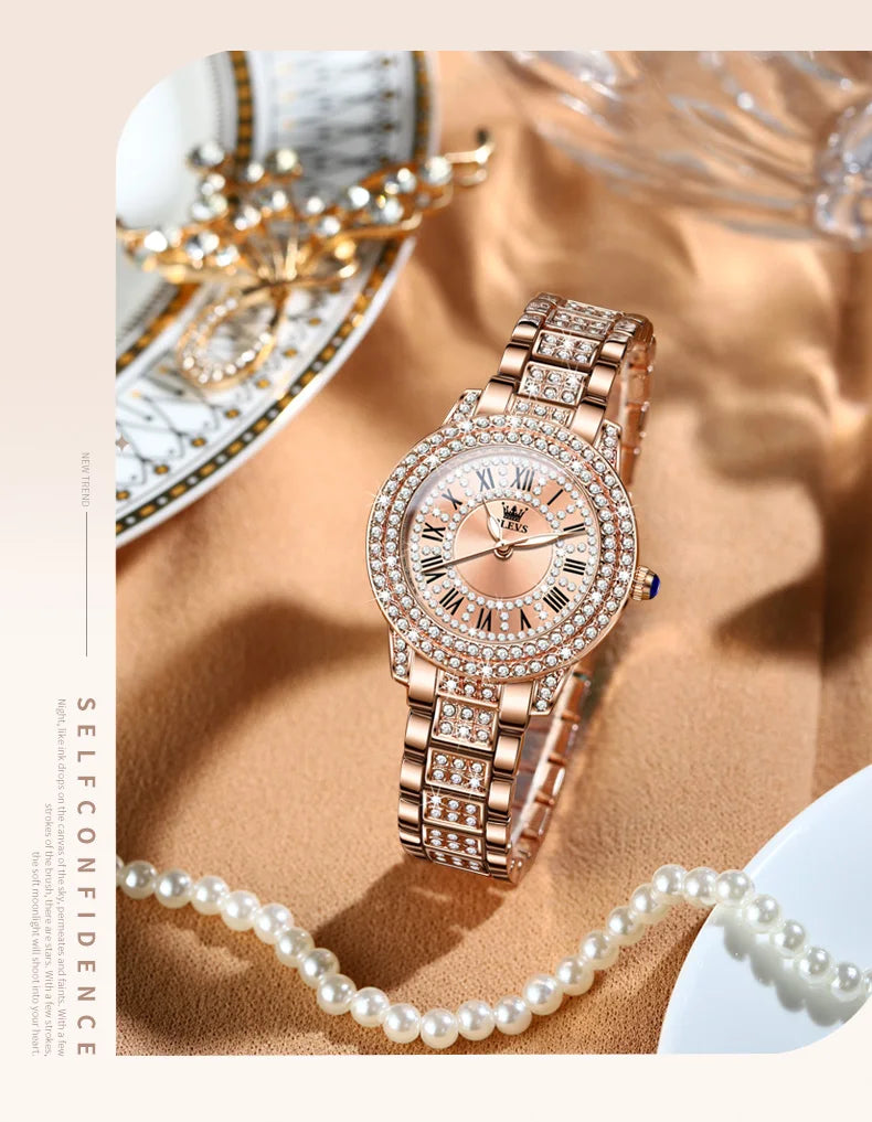 Luxury All Diamond Original Quartz Watch for Women