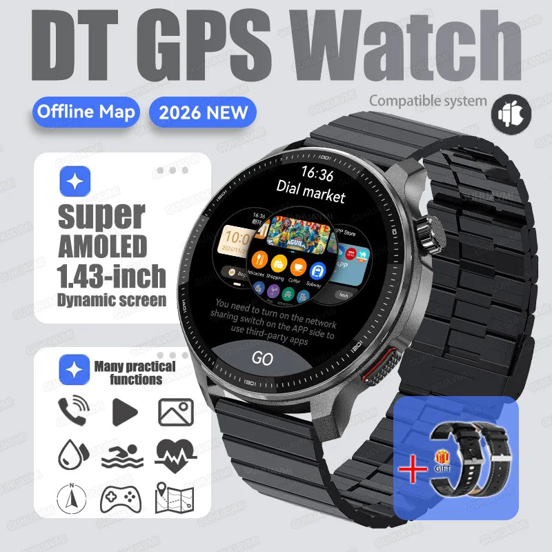 NEW 4G Memory GPS Offline Map Position Smart Watch Sports