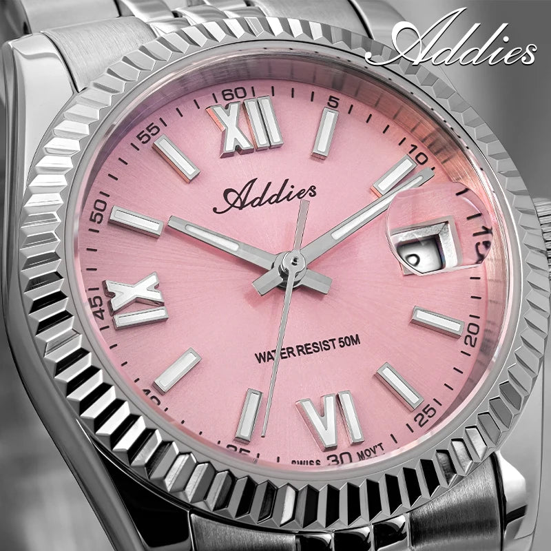 Addies New Ladies Quartz Watch 28mm Sapphire Mirror Watches