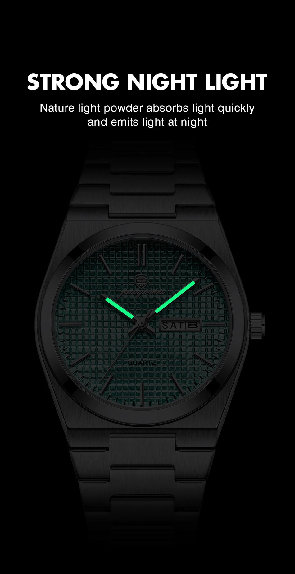 Original Luxury Men Clock Fashion Luminous Waterproof