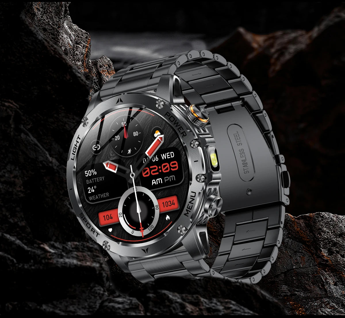 New GPS Outdoor Sports Smart Watch Men AMOLED Screen