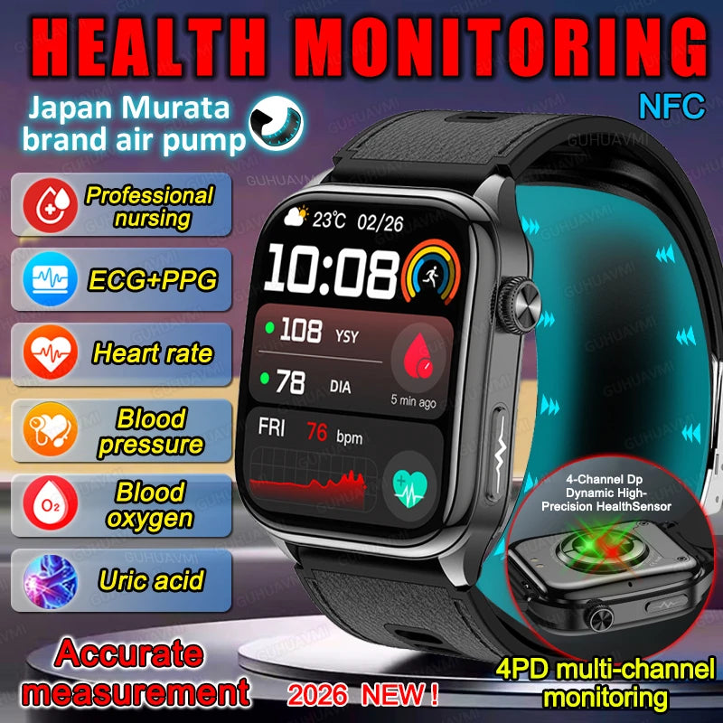 New Upgrade Air pump Smart Watch airbag Accurate Smartwatch