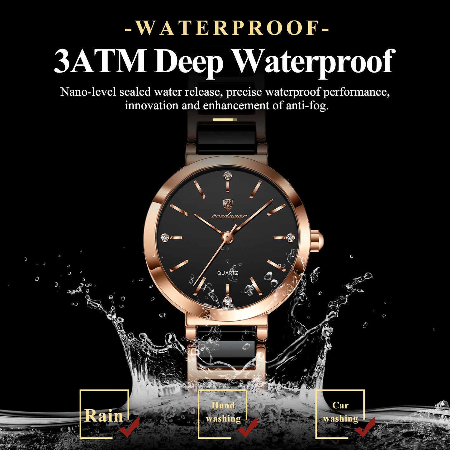 Top Diamond Luxury Watch For Woman High Quality Waterproof