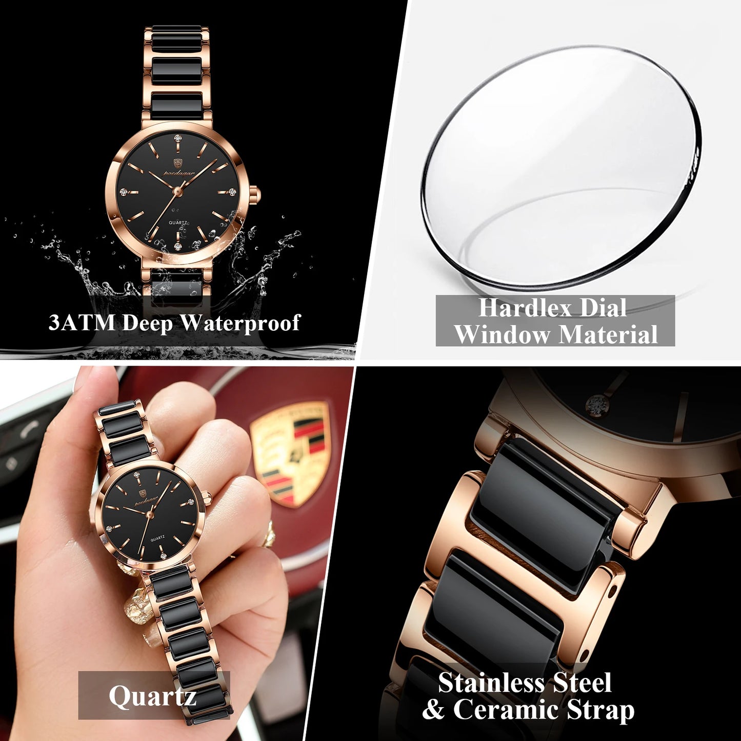 Top Diamond Luxury Watch For Woman High Quality Waterproof