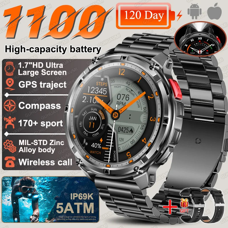New T-Rex3 Pro 1100mAh Battery Smart Watch GPS Smartwatch