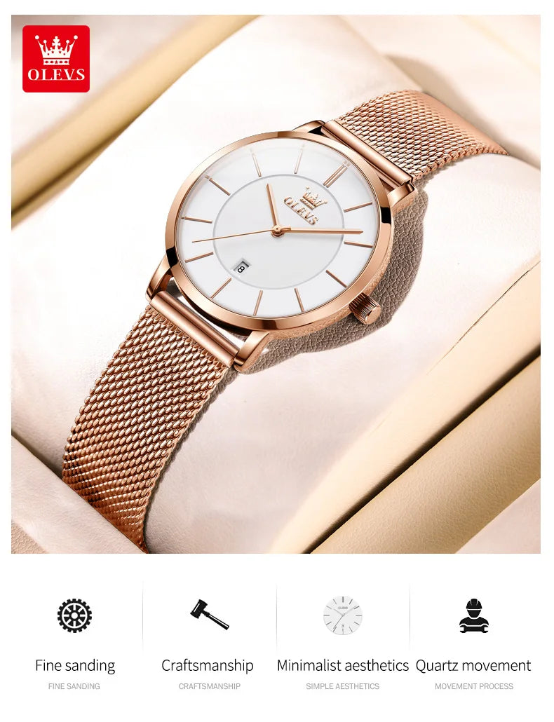 OLEVS Watches For Women Quartz Waterproof Watch Luxury