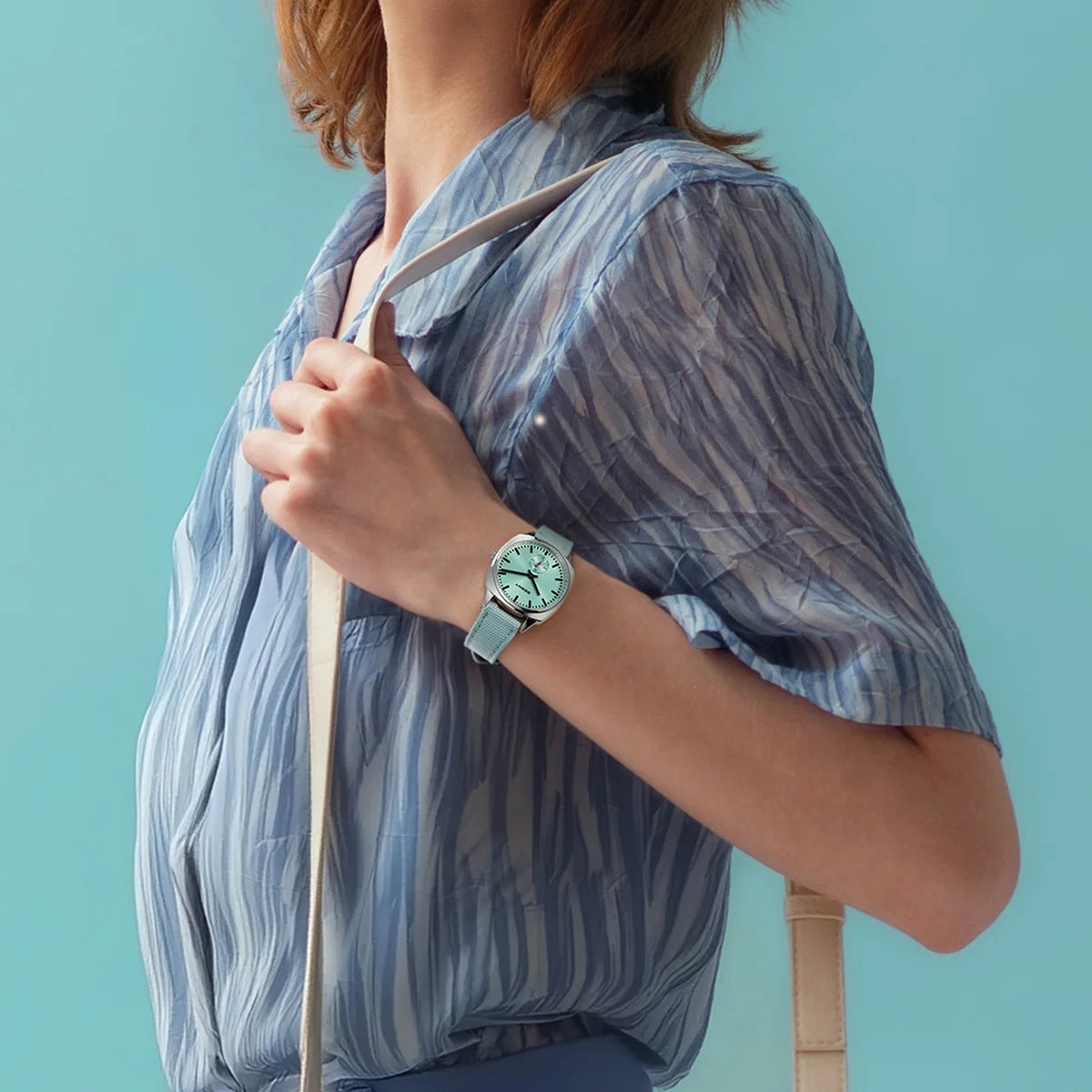 Ladies Railway Watch Canvas Women Wristwatch Quartz