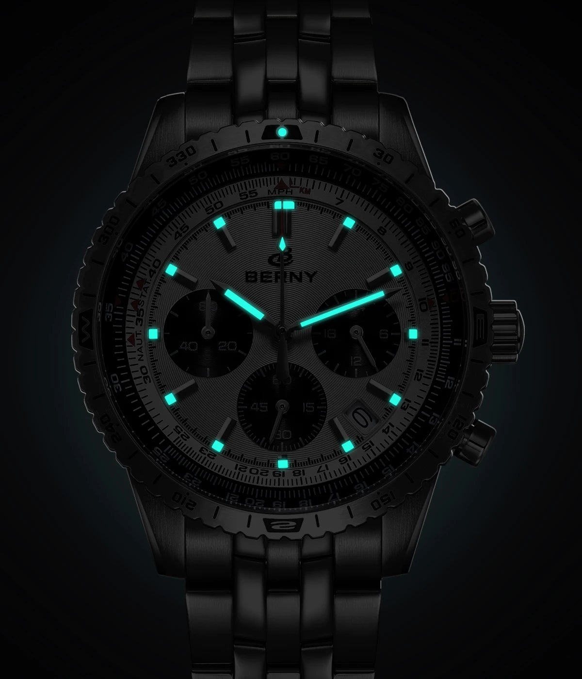 Chronograph Watches for Men Aviation Multifunction Quartz