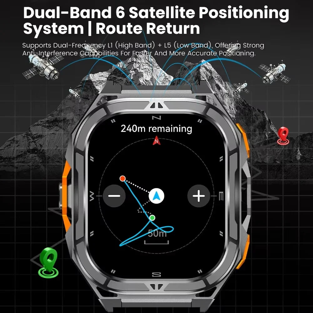 NEW TANK X5 Smartwatch 5ATM Waterproof GPS Dual-Frequency