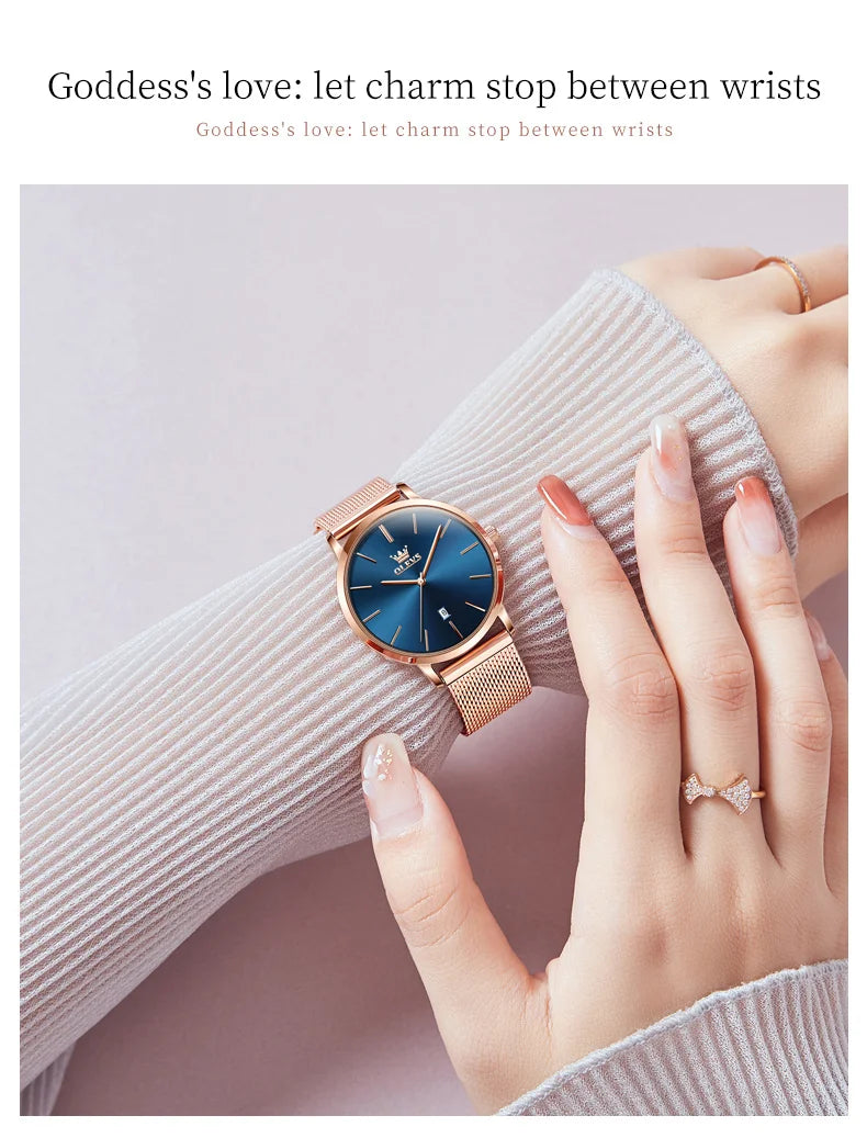 OLEVS Watches For Women Quartz Waterproof Watch Luxury