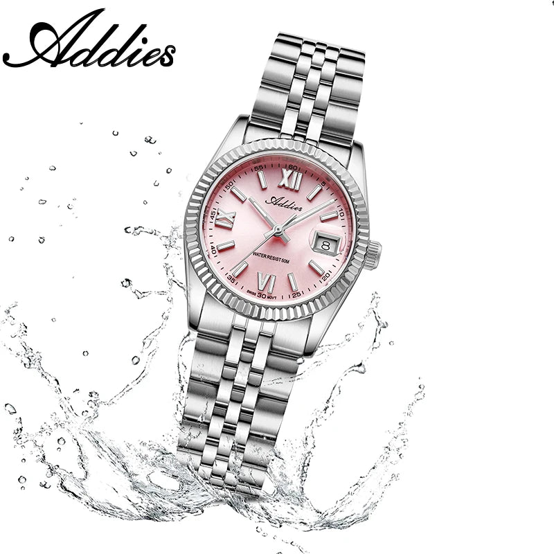 Addies New Ladies Quartz Watch 28mm Sapphire Mirror Watches