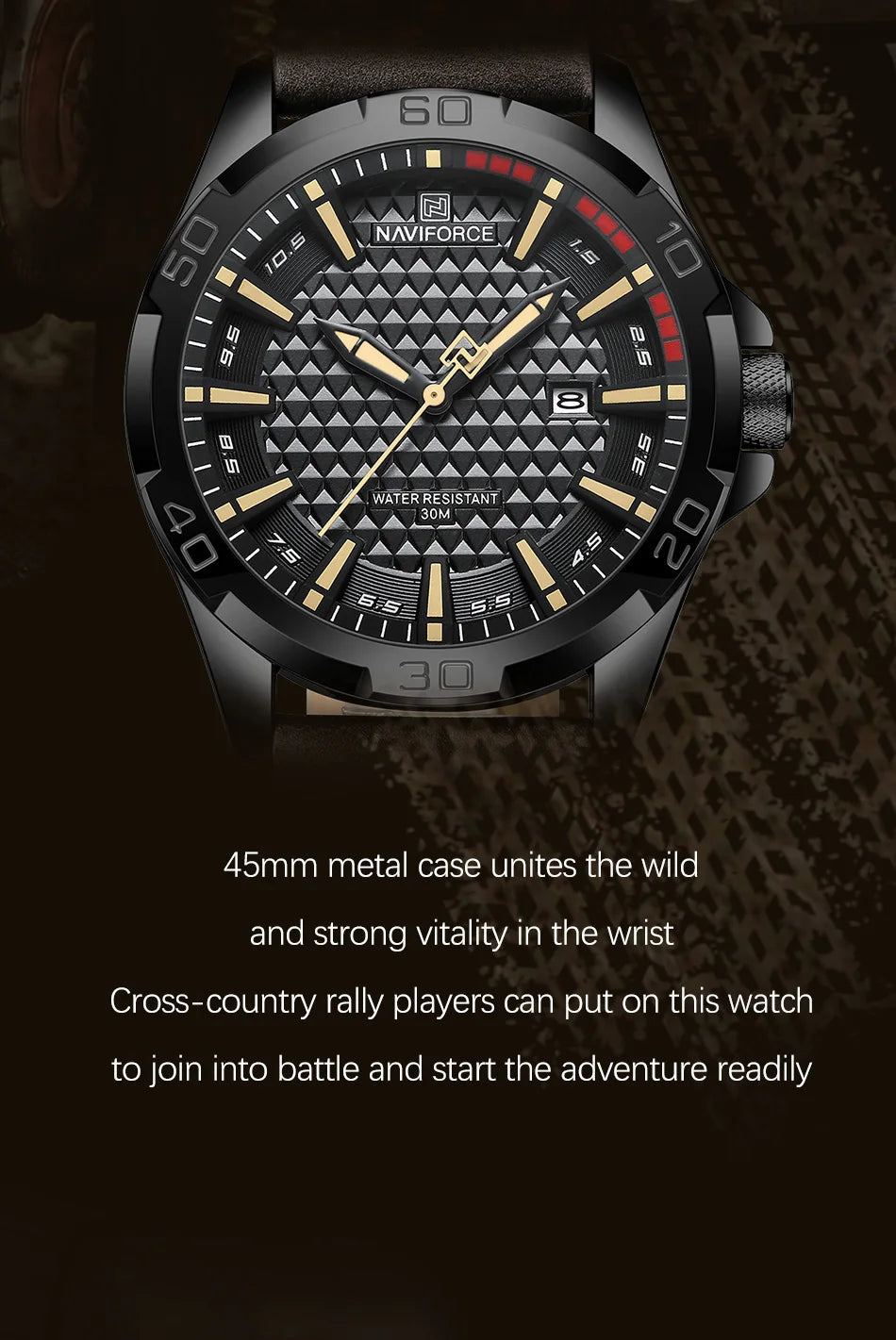 Men Casual Sport Military Quartz Calendar Wrist Watch for Man