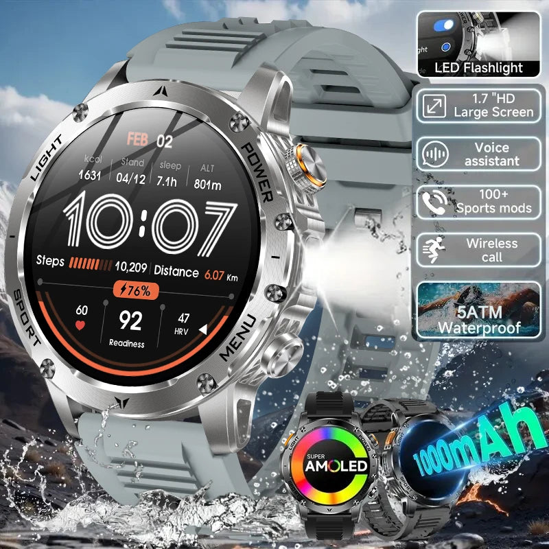 New GPS Outdoor Sports Smart Watch Men AMOLED Screen
