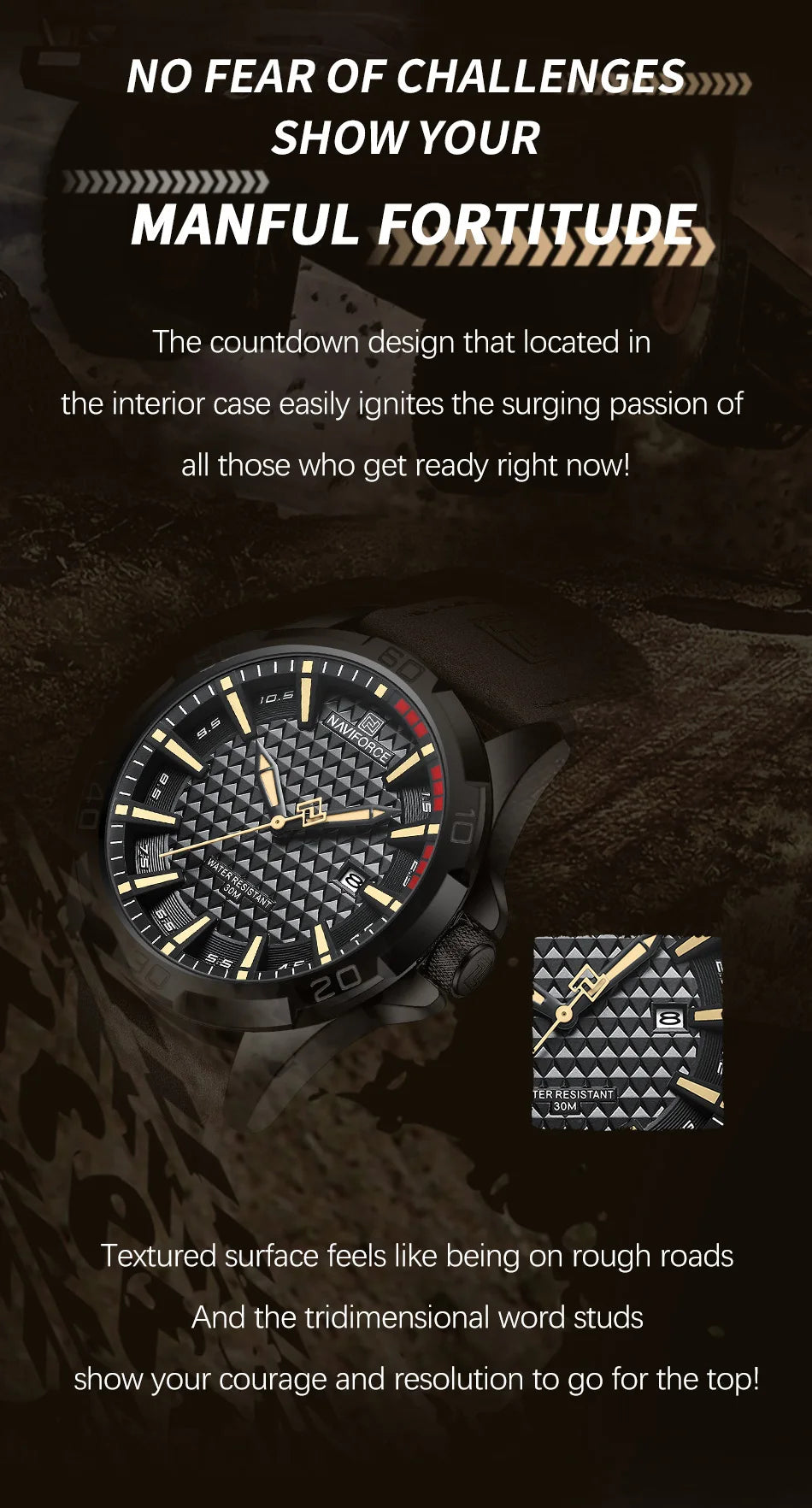 Men Casual Sport Military Quartz Calendar Wrist Watch for Man