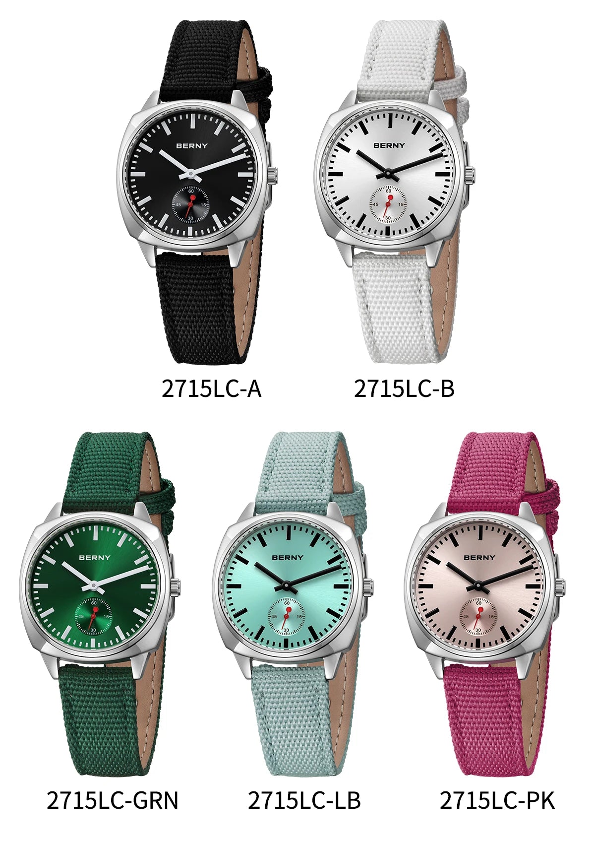 Ladies Railway Watch Canvas Women Wristwatch Quartz