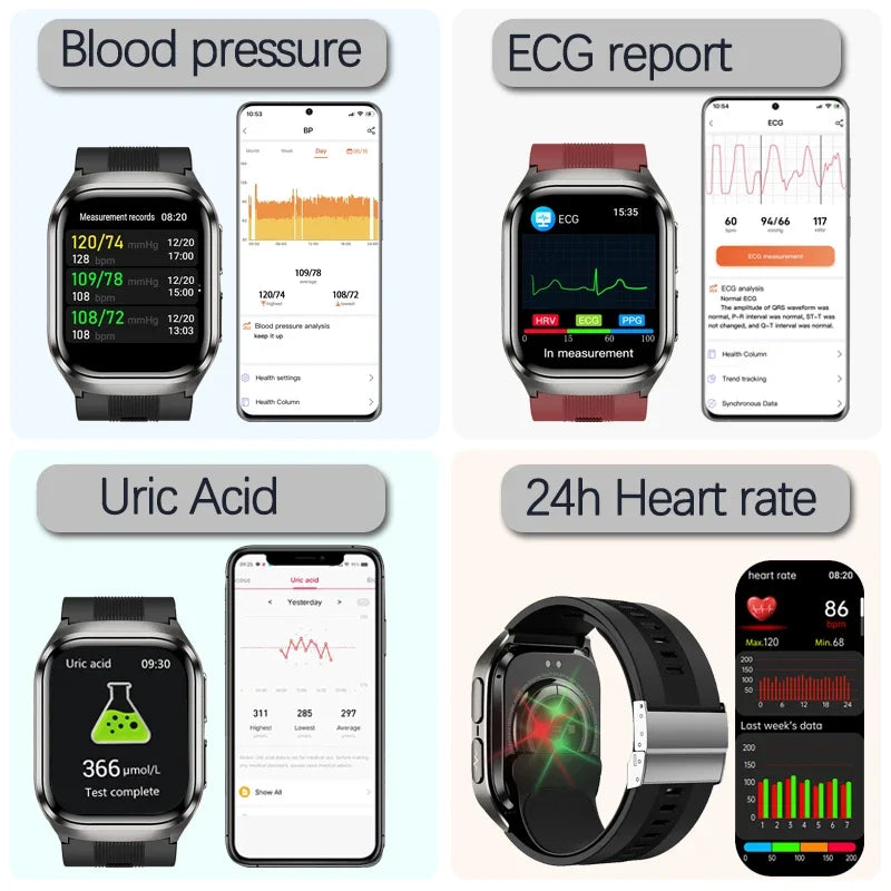 New Air Pump Airbag True Blood Pressure Smartwatch