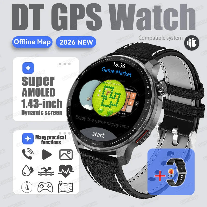 NEW 4G Memory GPS Offline Map Position Smart Watch Sports