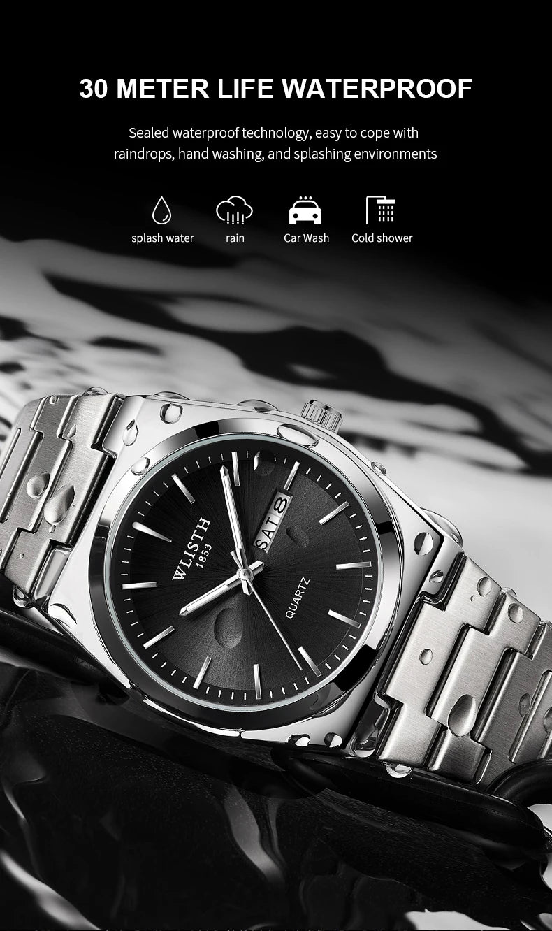 Man Watch Quartz Watch Luxury Waterproof Luminous