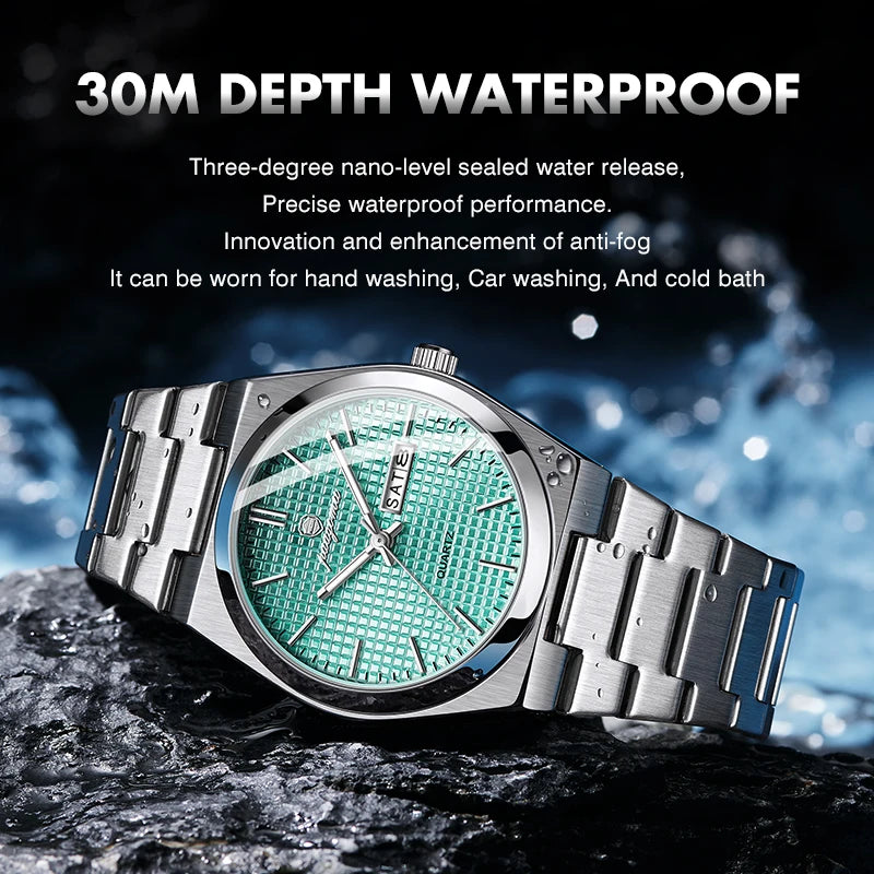 Original Luxury Men Clock Fashion Luminous Waterproof