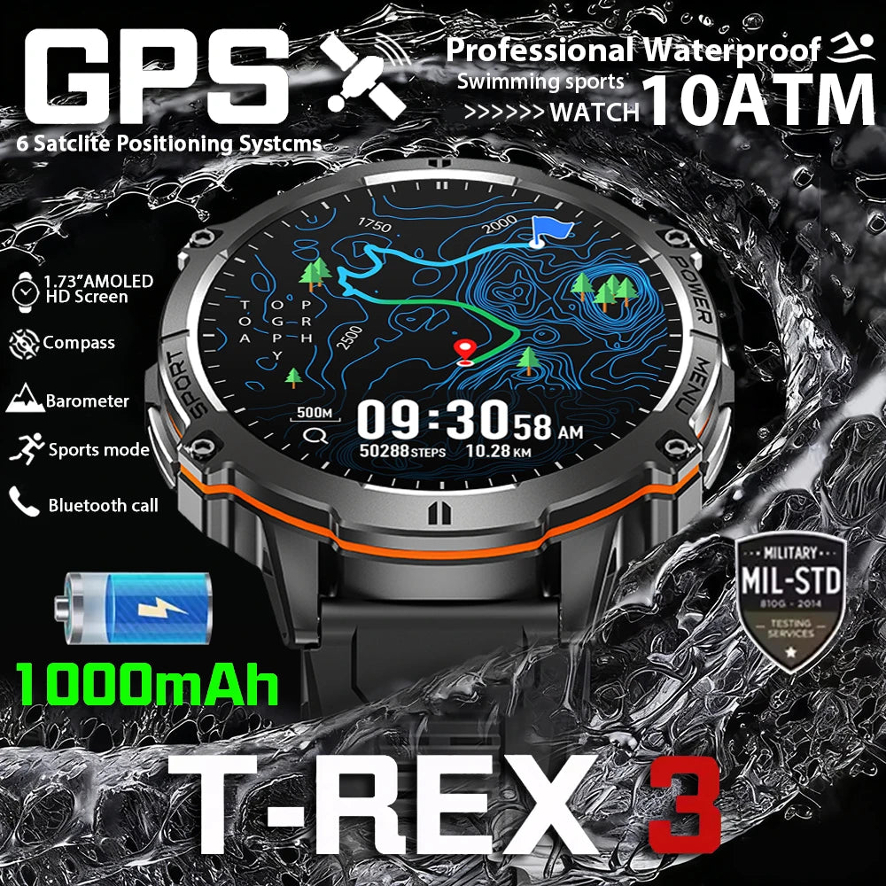 T-Rex 3 Military Grade 1000mAh Battery Smart Watch Sports