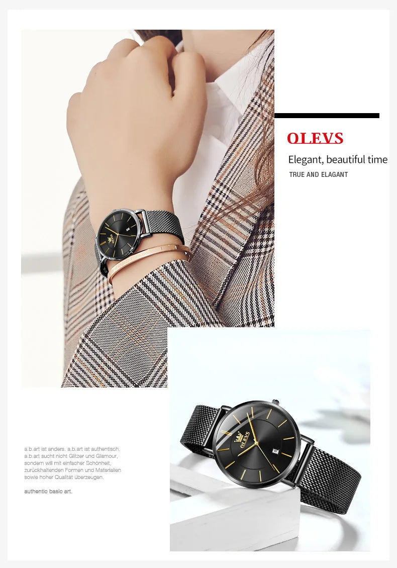 OLEVS Watches For Women Quartz Waterproof Watch Luxury