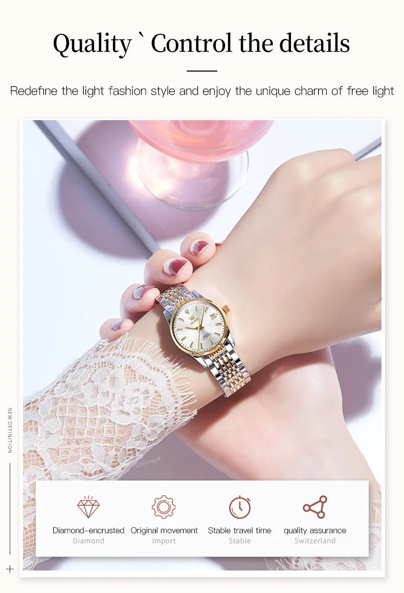 Luxury Brand Ladies Watch Automatic Mechanical Wristwatch