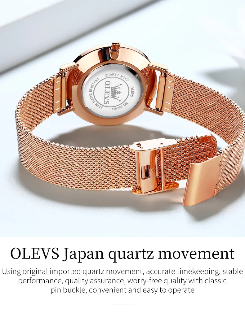 OLEVS Watches For Women Quartz Waterproof Watch Luxury