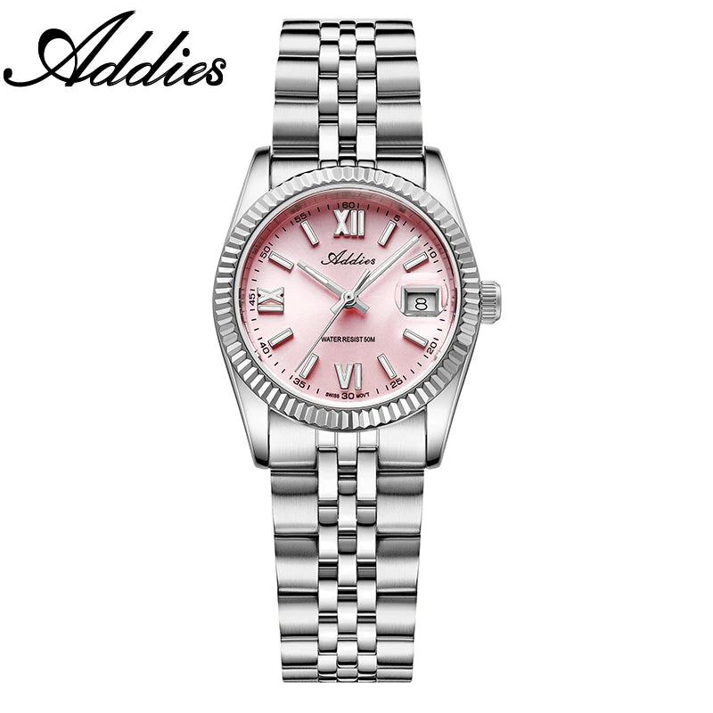 Addies New Ladies Quartz Watch 28mm Sapphire Mirror Watches