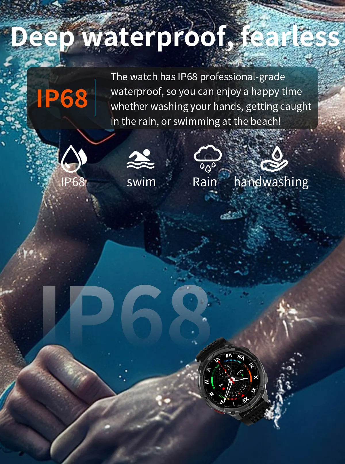 New T-Rex3 Pro 1100mAh Battery Smart Watch GPS Smartwatch