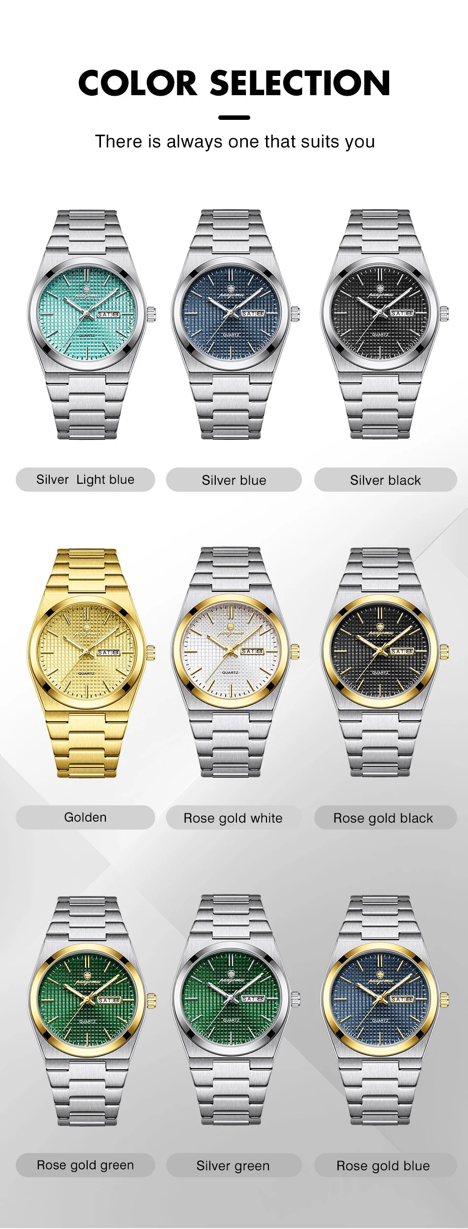 Original Luxury Men Clock Fashion Luminous Waterproof