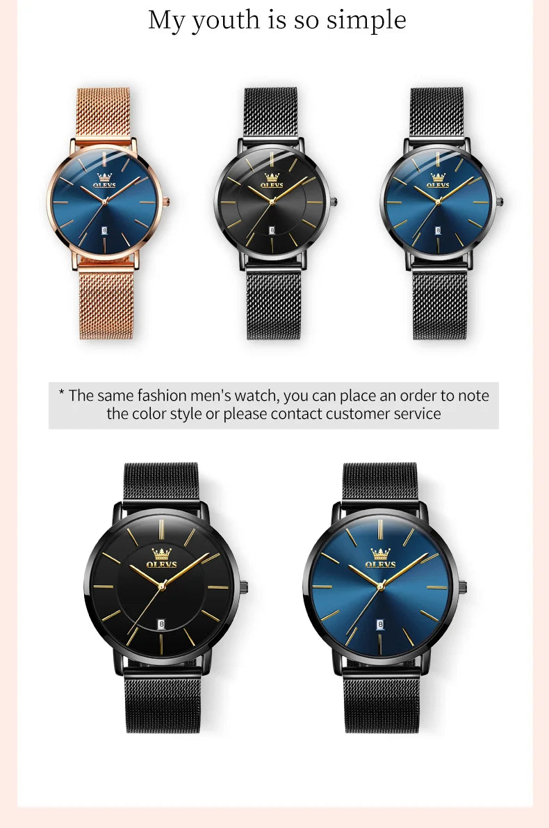 OLEVS Watches For Women Quartz Waterproof Watch Luxury