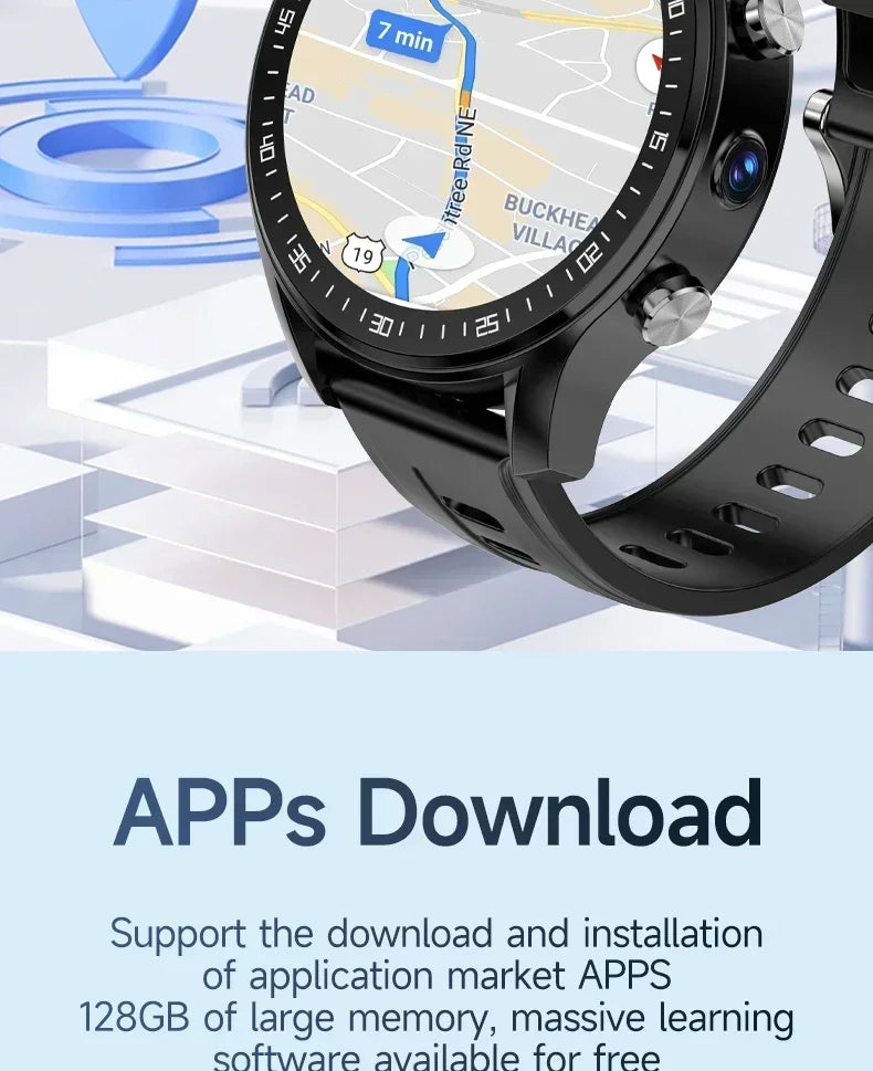 SIM Dual camera Smartwatch A7128G 4G smartwatch for men