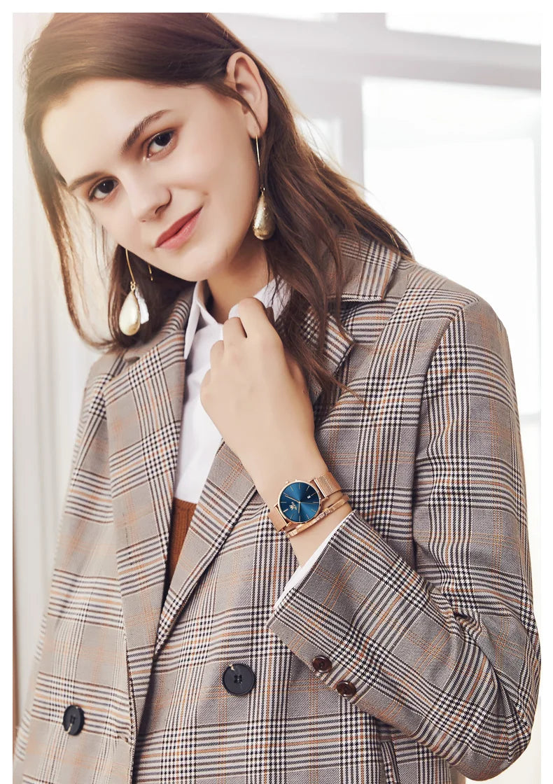 OLEVS Watches For Women Quartz Waterproof Watch Luxury