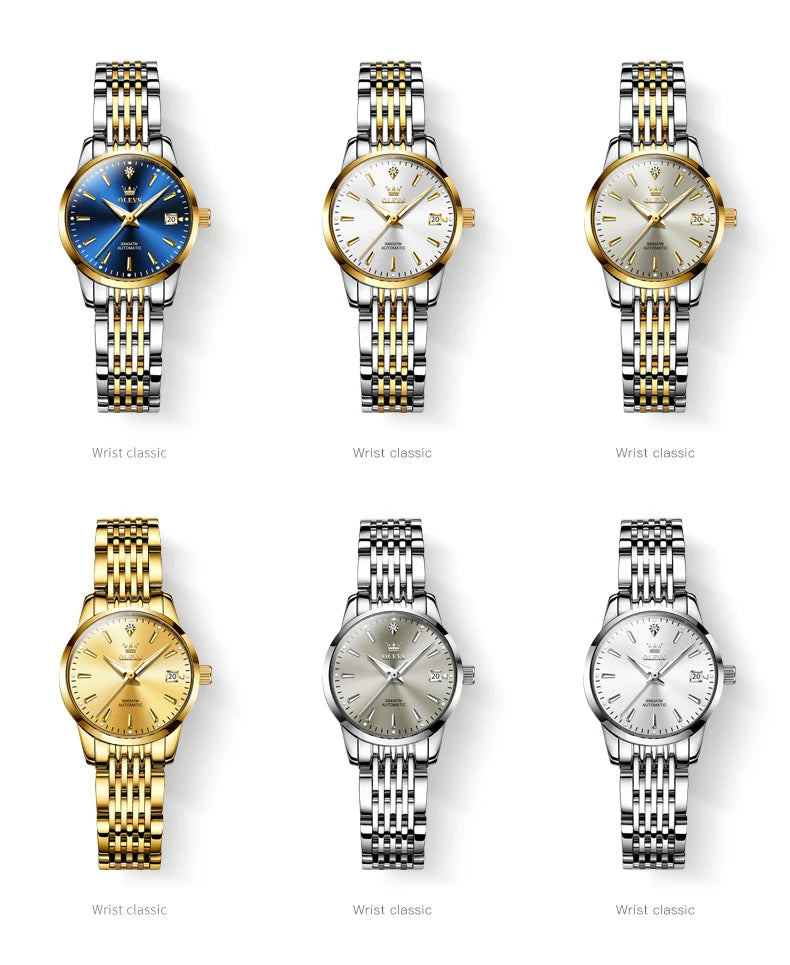 Luxury Brand Ladies Watch Automatic Mechanical Wristwatch