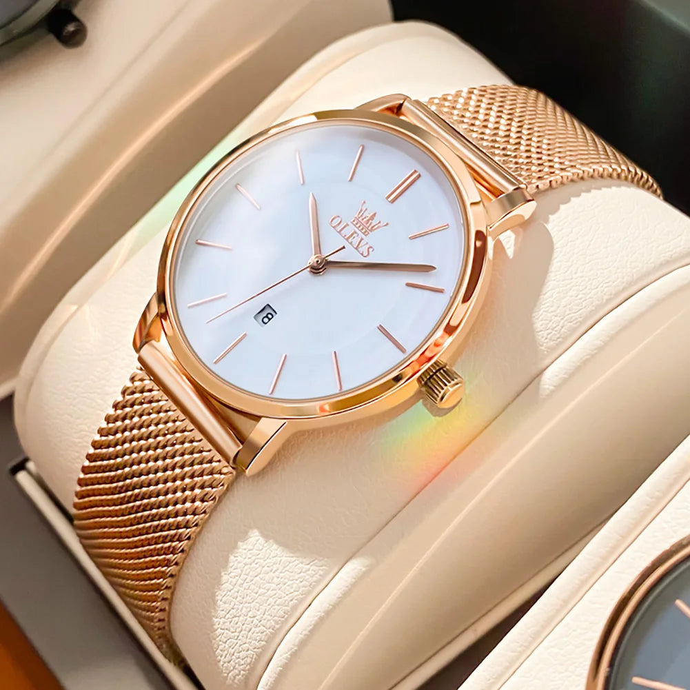 OLEVS Watches For Women Quartz Waterproof Watch Luxury