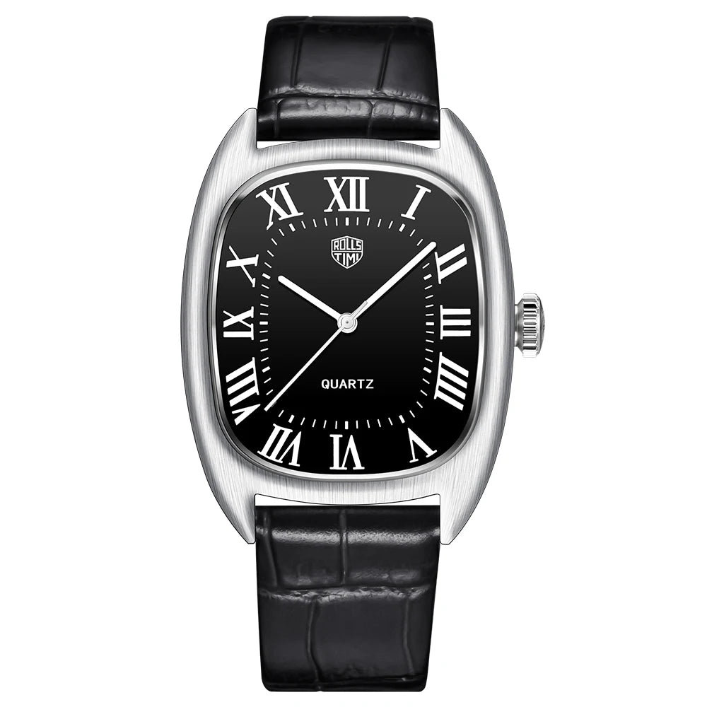 New Men's Watches Top Brand Luxury Oval Quartz Watch