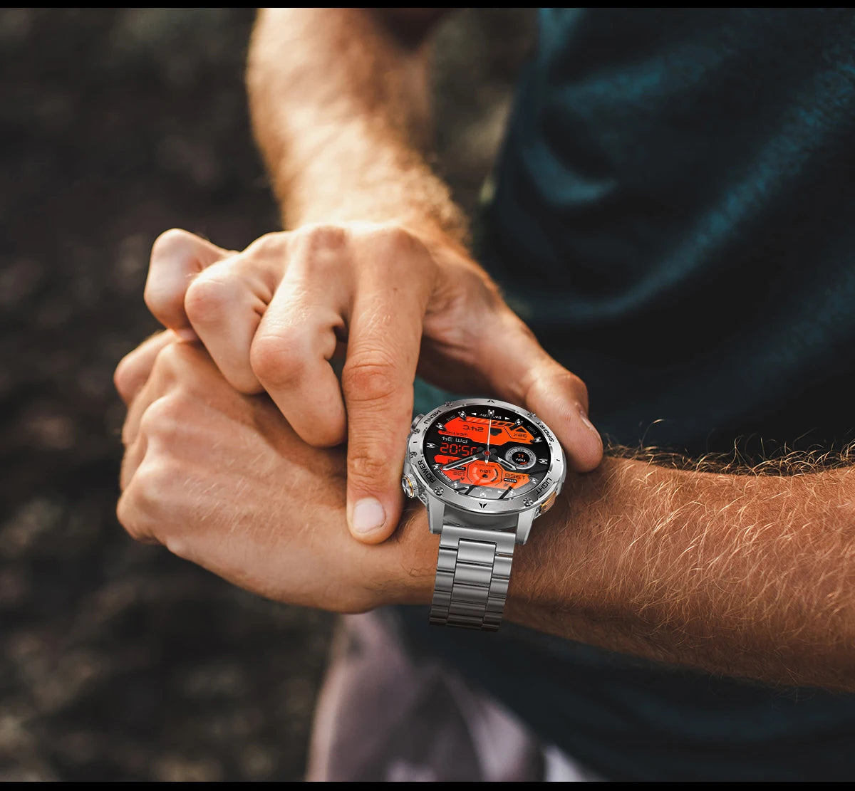 New GPS Outdoor Sports Smart Watch Men AMOLED Screen