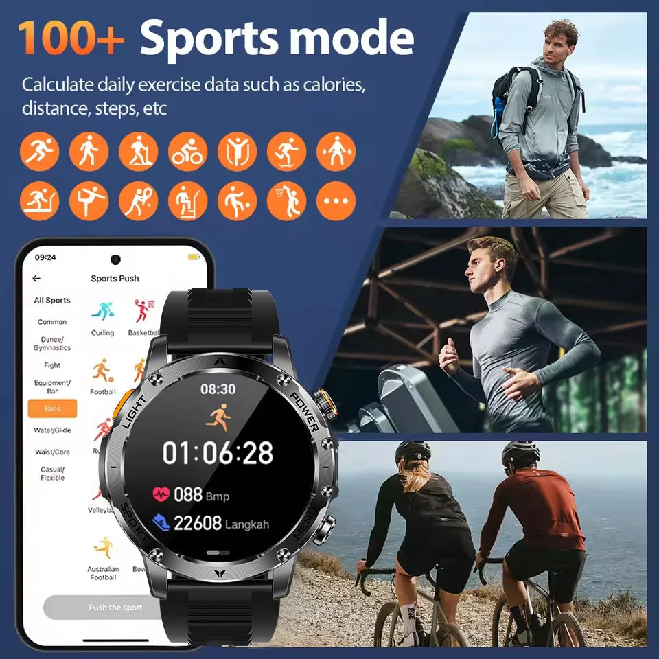 New GPS Outdoor Sports Smart Watch Men AMOLED Screen