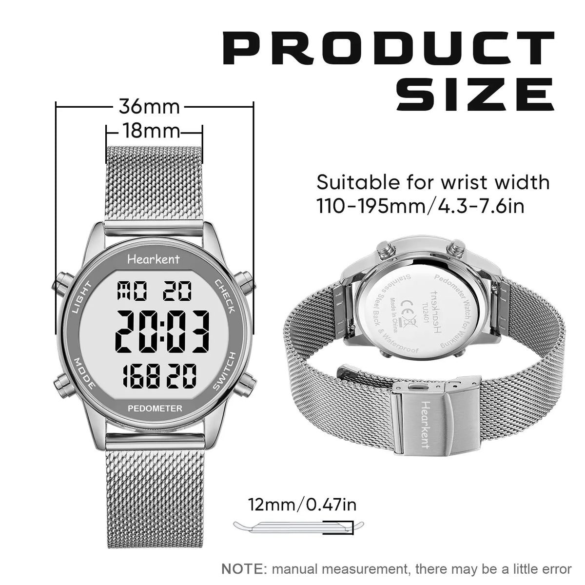 Pedometer Watches Sport Step Counter Women's Watches
